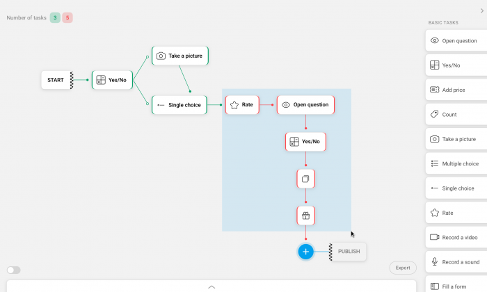 TakeTask generator diagram selection